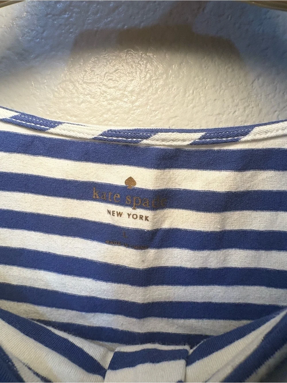 Kate Spade New York Striped Wheaton Bow Accent Top - Blue & White